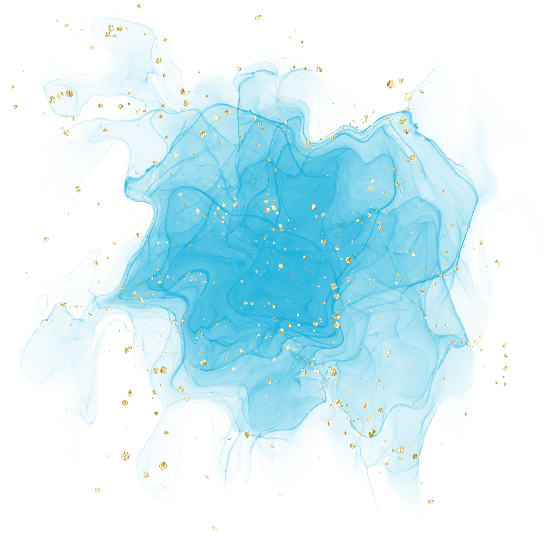 Alcohol Ink and Gold Glitter